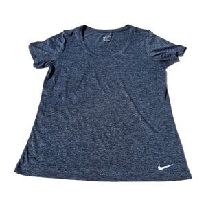 Nike Dri-Fit Sz M Womens Short Sleeve Top Breathable Moisture-Wicking Grey